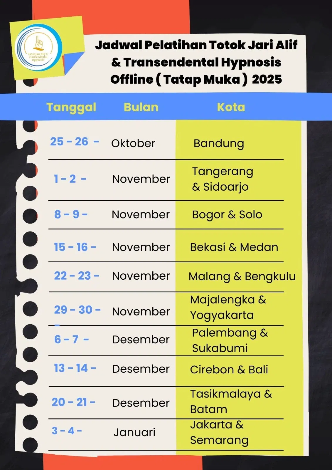 jadwal pelatihan
